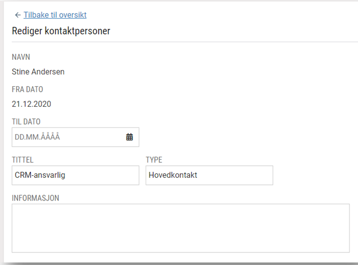 Rediger kontaktpersoner