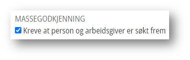 KAV - massegodkjenning av deltagere